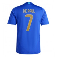 Camisa de Futebol Argentina Rodrigo De Paul #7 Equipamento Secundário Copa America 2024 Manga Curta